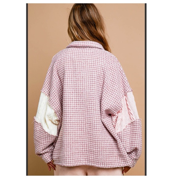 $50 start 159 💕POL textured gingham Shacket - Picture 5 of 7